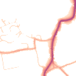 Daytime road noise heatmap for GU8 4UH