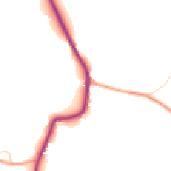 Daytime road noise heatmap for GU8 4UP