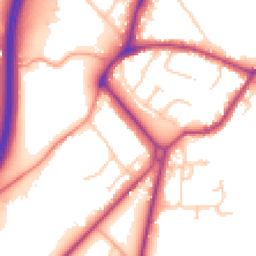 Daytime road noise heatmap for GU8 5AX