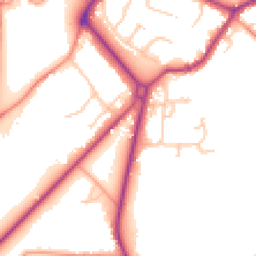 Daytime road noise heatmap for GU8 5AZ