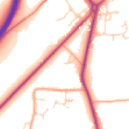 Daytime road noise heatmap for GU8 5BU