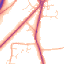 Daytime road noise heatmap for GU8 5BX