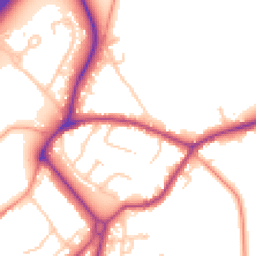 Daytime road noise heatmap for GU8 5DS