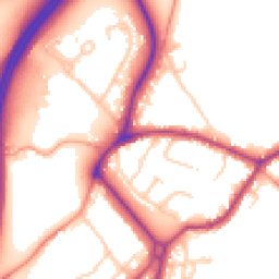 Daytime road noise heatmap for GU8 5DU