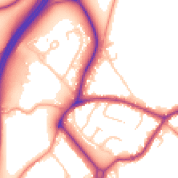 Daytime road noise heatmap for GU8 5DW