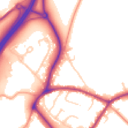 Daytime road noise heatmap for GU8 5ER