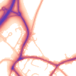 Daytime road noise heatmap for GU8 5ET