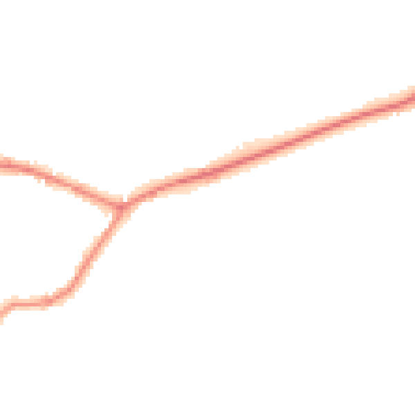 Night-time road noise heatmap for GU8 5EX