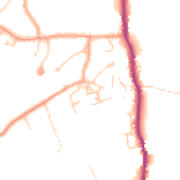 Daytime road noise heatmap for GU8 5FB