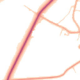 Daytime road noise heatmap for GU8 5FG