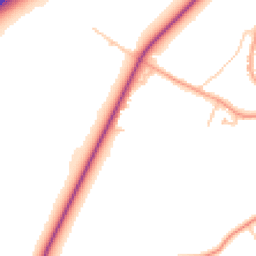 Daytime road noise heatmap for GU8 5FH