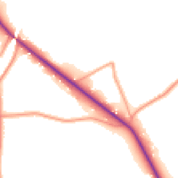 Daytime road noise heatmap for GU8 5FQ