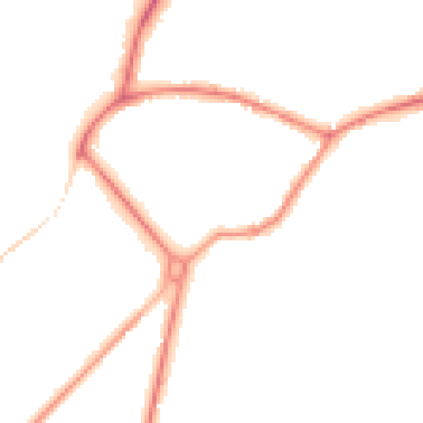 Night-time road noise heatmap for GU8 5HQ