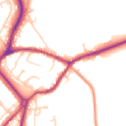 Daytime road noise heatmap for GU8 5HZ
