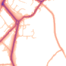 Daytime road noise heatmap for GU8 5JP