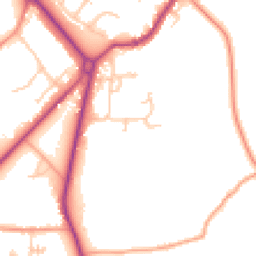 Daytime road noise heatmap for GU8 5JS