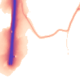 Daytime road noise heatmap for GU8 5LF