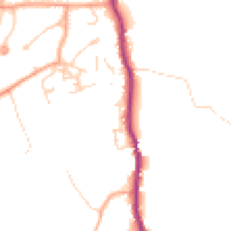 Daytime road noise heatmap for GU8 5LL