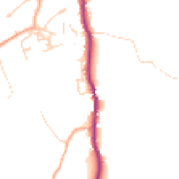 Daytime road noise heatmap for GU8 5LN