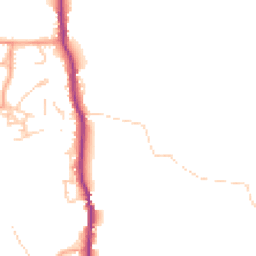 Daytime road noise heatmap for GU8 5LW
