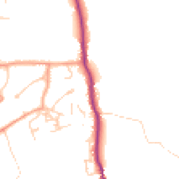 Daytime road noise heatmap for GU8 5LY