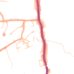 Daytime road noise heatmap for GU8 5NE