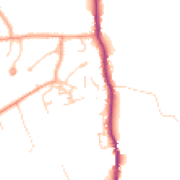 Daytime road noise heatmap for GU8 5NG