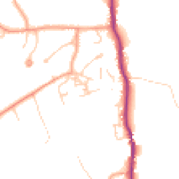 Daytime road noise heatmap for GU8 5NJ