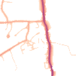 Daytime road noise heatmap for GU8 5NQ