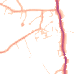 Daytime road noise heatmap for GU8 5PA