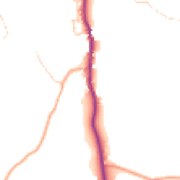 Daytime road noise heatmap for GU8 5PL