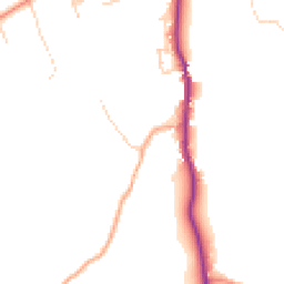 Daytime road noise heatmap for GU8 5PW