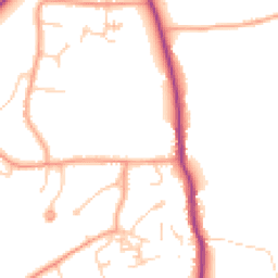 Daytime road noise heatmap for GU8 5QS
