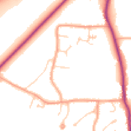 Daytime road noise heatmap for GU8 5RB