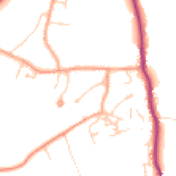 Daytime road noise heatmap for GU8 5RN