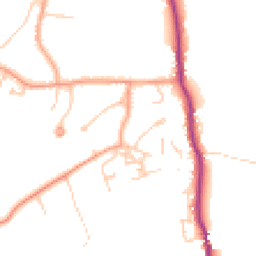 Daytime road noise heatmap for GU8 5RP