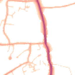 Daytime road noise heatmap for GU8 5RT