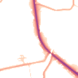 Daytime road noise heatmap for GU8 5SB