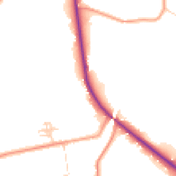 Daytime road noise heatmap for GU8 5SD