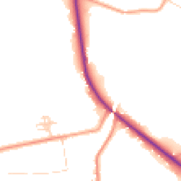 Daytime road noise heatmap for GU8 5SF