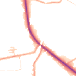 Daytime road noise heatmap for GU8 5SH