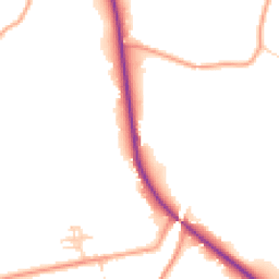 Daytime road noise heatmap for GU8 5SJ