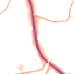 Daytime road noise heatmap for GU8 5SN