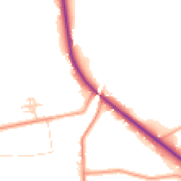 Daytime road noise heatmap for GU8 5SQ