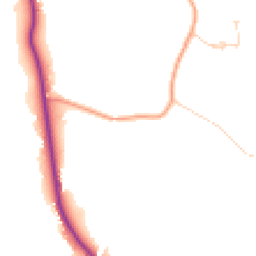 Daytime road noise heatmap for GU8 5SR