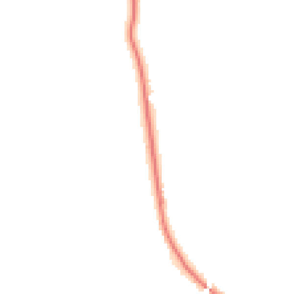 Night-time road noise heatmap for GU8 5SW