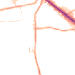Daytime road noise heatmap for GU8 5SX