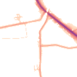 Daytime road noise heatmap for GU8 5TN
