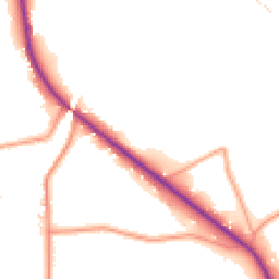 Daytime road noise heatmap for GU8 5TR