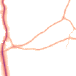 Daytime road noise heatmap for GU8 5UQ
